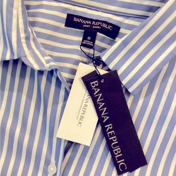 NWT BANANA REPUBLIC PLEATED CUFF BUTTON UP SHIRT - RILEY FIT - Picture 5 of 11